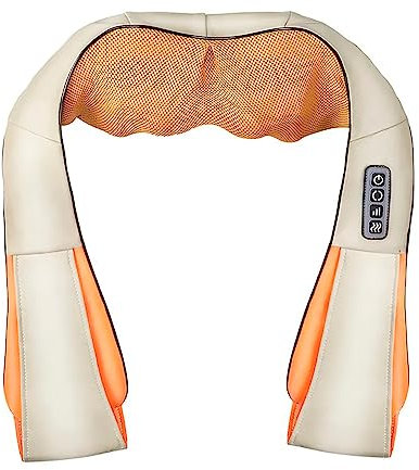 RevolutionLine - Masajeador Eléctrico Shiatsu Con Calefacción Para Cuello, Espalda, Piernas y Hombros | Alivia El Dolor Muscular Corporal | Intensidad Ajustable