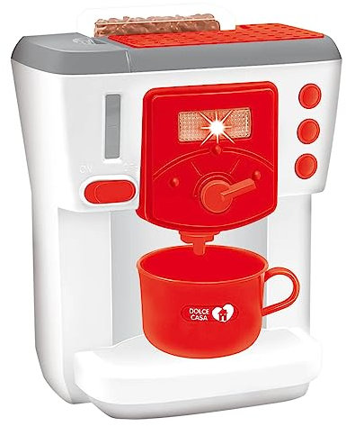 Macchina del Caffe Giocattolo per Bambini Macchinetta da Caffè per Bambini con Effetti Luminosi Sonori Scorrimento Acqua Caffettiera Macchina Caffè Cucina Giocattolo per Bimbi Caffettiera