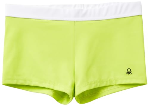 United Colors of Benetton Bañador Tipo bóxer para niños y jóvenes, Lime 78w, 12 años