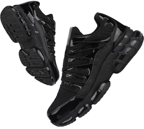LIANGGO Steel Toe Shoes for Men Women Composite Toe Safety Work Non Slip Industrial Air Cushion Tennis Sneakers Black 46
