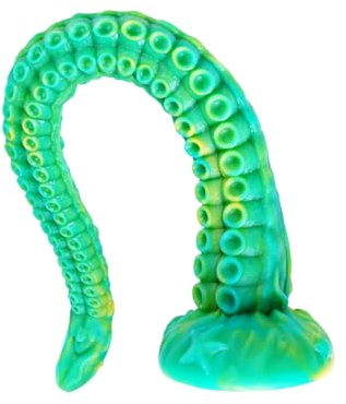 35 cm langer weicher Silikondildo mit Saugnapf, dünnem Tentakel-Monsterdildo-Analplug, geeignet für Prostata-Massage, Analtraining, ideal für Frauen, Männer und Paarspiele, extra dünner Analplug