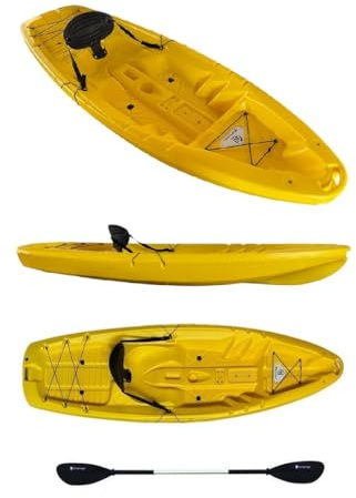 Canoa monoposto Gil 2.0 misura 254 cm Big Mama con seggiolino e pagaia (GIALLO)