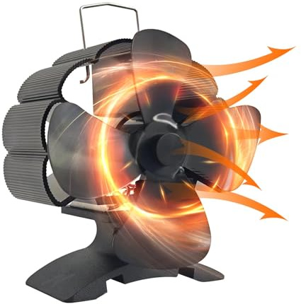 Kaminfläkt, värmedriven, värmedriven ugnsfläkt – kaminfläkt | icke-elektriska, tysta kaminfläktar, vedugnstillbehör