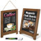 VAIIGO Pizarra Negra 26x35.5 cm, Magnética Mini Pizarra para Pared y Mesa, Pizarras Negro con Marcadores, para Notas Adhesivas y Menús, Adecuada para Restaurantes