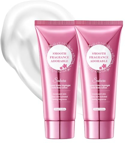 Highlight Dating Körperlotion Mit Kirschblüten-Duft – Intensive Feuchtigkeitspflege Für Zarte Haut & Lang Anhaltende Hydratation – Perfekt Für Körper – 2er Pack Highlighting Body Lotion