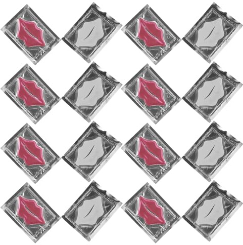 LOLIPPYY 20 pezzi Maschere Labbra Collagene Crystal Gel Idratante Antirughe per Labbra Secche e Screpolate Patch e Ammorbidenti per Idratazione e Riduzione Rughe Fine