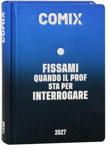 COMIX - Dagbok 2027 16 månader, dagbok för mellanstadiet och gymnasiet, med hårt fodral, 576 sidor med grafik och serier, perfekt för pojkar och flickor, 13 x 17,8 cm