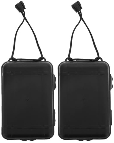 SOESFOUFU 2 Pièces Organisateur de Rangement pour Pointes de Flèches en PE Noir avec Structure de Précision, Boîte à Flèches Portable pour Compétition et Chasse, Identification Rapide