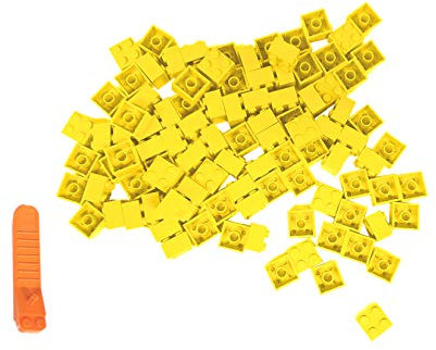 LEGO Classic Pack of 100 2x2 Stones (3003) with Stone Separator (Yellow)