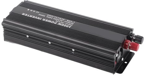 Onduleur Sinus Pur 12V à 220V 1000W Convertisseur pour Système Solaire Maison Énergie