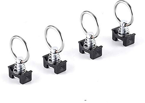 Oldbones Single Stud Fitting Tie Down Anchor Quick Release Ring Spring Bolt L Track Fitting Airline Track (10Packs)