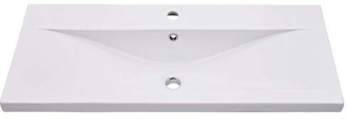 Tidyard Lavabo da Incasso 91x39,5x18,5 cm in Ceramica Bianco