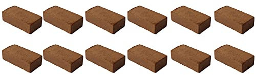 12x Novatool Kokosziegel fein | 96 Liter | gepresste Bio Humusziegel | Terrariumerde |650g 20x5,5x10 | Kokos Streu und Substrate Hobby Terraristik Aquaristik Bodengrund Terrarium Reptilien