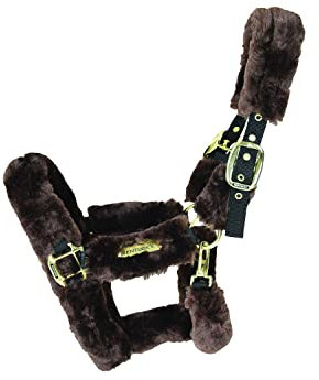 Kentucky Horsewear - Halfter Halsstück - Transporthalfter - Wolle/Fell - Halsstück - Braun