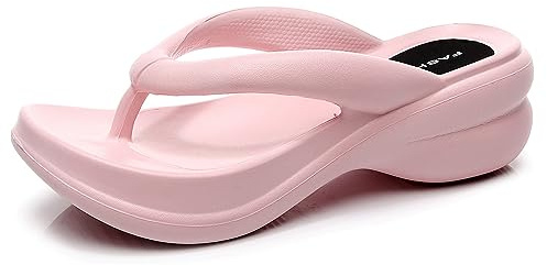 New front Infradito con Fondo Spesso per Nuovi Sandali Estivi da Donna con Tacco a Zeppa con Punta Comoda per la Casa Per Uomini e Donne Casual e Confortevole Semplice ed Elegante