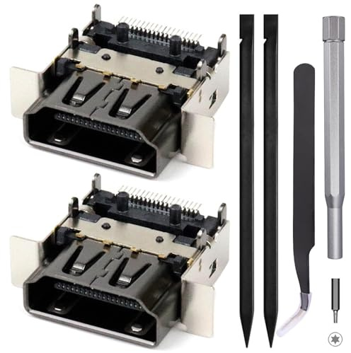 Ikpek 2 Pack Replacement Port for Xbox Series X Display Socket Jack Connector Replacement for XSX Console, Original OEM Quality with Tools M1087810
