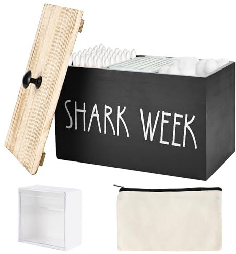 bssmmai Dispenser per dischetti di cotone, con 3 scomparti, contenitore di cotone con coperchio in legno, contenitore per tamponi, contenitore per bacchette per orecchie, contenitore per bagno, tavolo