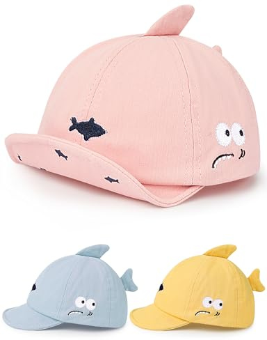 Becellen Gorra de Béisbol para Bebé, Gorro Sol de Algodón Bonita Sombrero de Verano Ajustable para Bebés Niños y Niñas de 3 a 12 Meses