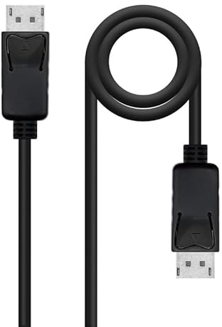 Watio Wave Cavo displayport Cavo Displayport 1.2 da 1 m, tipo DP/M a DP/M, nero, compatibile con alta risoluzione e trasmissione audio. *