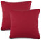 aqua-textil Classic Line Kissenbezug 2er-Set 80 x 80 cm Bordeaux rot Baumwolle Kissen Bezug Kissenhülle, Kopfkissenüberzug, Pillowcase, Bettkissen, Kopfkissenbezug, Reißverschluss Jersey