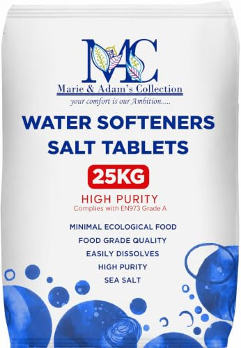 25 Kg Salt Tablets | Water Softener | Food Grade | Compatible to All Water Softner Machines 100% Genuine British water softener salt tablets 25kg, Salt Tablet 1 pack