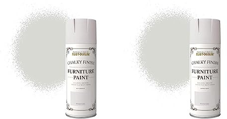 Rust-Oleum 400ml Chalky Finish Furniture Spray Paint - Winter Grey (Pack of 2)