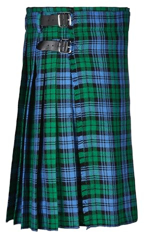 Magnificent Sport Falda escocesa tradicional Campbell de 5 yardas, escocesa, escocesa, para hombre, verde, 32W