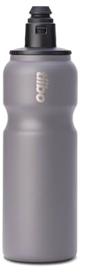tiibo Vacuum Insulated Stainless Steel Bike Water Bottle, Double Wall, No-Squeeze, Fast Flow Sport Nozzle, Designed for Cycling, Biking, Fitness & Sports, Fits Most Bike Cages (Gray, 17OZ)