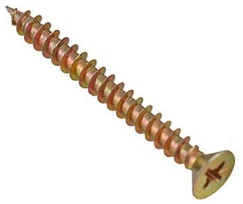 Cortnn 10 Uds. Tornillos de Madera autorroscantes de Cabeza avellanada Cruzada Tornillo de Cabeza Plana Punta endurecida Tornillo for Paneles de Yeso Clavo M5(Color:60mm)