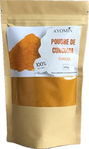 Poudre de Curcuma 200g, 100% Naturelle