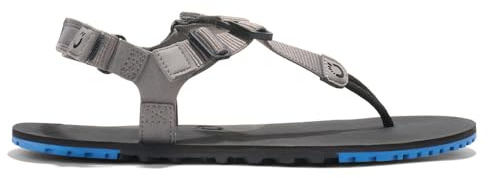 Xero Shoes Men's H-Trail Barefoot Hiking Sandals, Steel Gray/Blue Iolite, 12