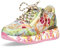 Laura Vita Damen Sneaker Leder floral Gemustert Plateau mit Blumen Delphine 46, Größe:38 EU, Farbe:Grün