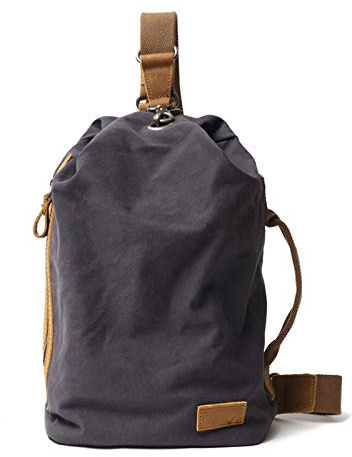 FANDARE Borsa a Tracolla, Borsa a Tracolla Unisex in Tela Vintage per Petto e Vita, Leggera e Libera le Mani per Uomo e Donna, Borsa Crossbody per Pendolari, Viaggi, Festival Nero