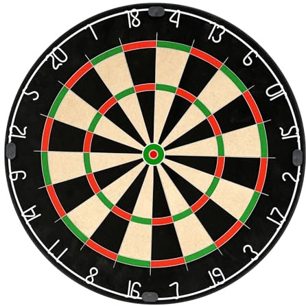 Dart Board Set, Professional Bristle Dartboard 18 Inch Sisal Dartboard with 12 Steel Tip Darts Wire-Free System for Reduced Bounce-Outs, Rotational Number Ring Dartboard Set for Pub Family Office Game