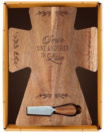 yybng Juego De Tabla De Quesos - Bandeja Para Servir Alimentos De Madera En Forma De Cruz | Para Quesos,Para Cena De Fiesta Vacaciones Picnic Al Aire Libre Reunión Familiar Despedida De Soltera