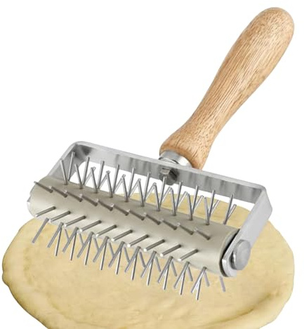 Rodillo acoplador de – Perforadora de pizza con picos de acero inoxidable | Agujero de para el hogar y cocina comercial, herramienta de acoplamiento de pizza para de pastel de galletas