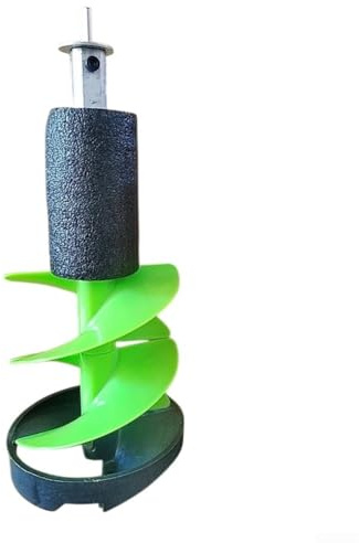 For Ice Auger Bit 6 Inch Diameter with Floating Tube Feature for For Ice Fishing Compatible with Electric Drills Nylon Body Aluminum Components (Green)