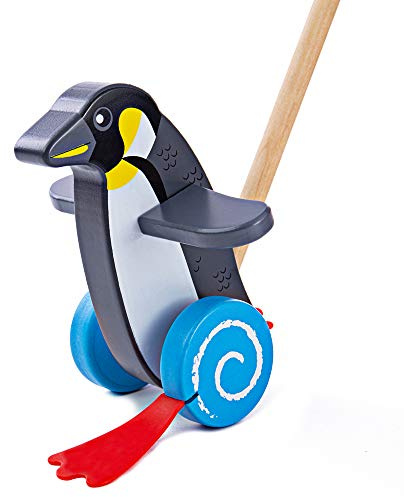 Bigjigs Toys Jouet à Pousser (Pingouin)