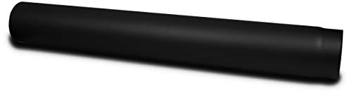 LANZZAS Ugnsrör 1 000 mm förlängning – i diameter Ø 150 mm – färg: svart – förlängning av rökrör