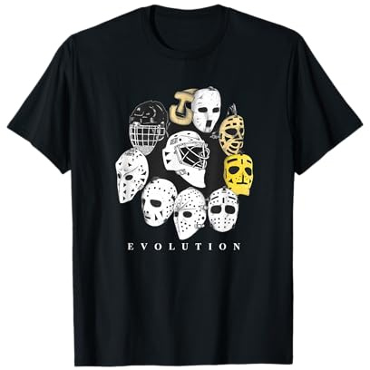 Ice Hockey Goalie Evolution Vintage Retro Modern Masks T-Shirt