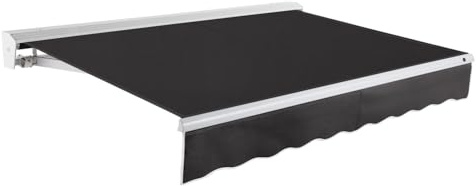 Awntech 8' Destin Right Motor (8' x 6.5') Retractable Patio Awning, Black