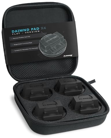 PLANGER® - Daimnd Pad Flat x4 - Rubber Jack Pad for Mercedes Benz Trolley Jack, Vehicle Lift and Axle Stand - Protects Your Car, SUV