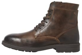 JACK & JONES Homme Leather Boot Jfwdelaney Bottines en Cuir BF, Cognac, 46 EU