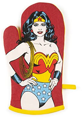 Excelsa Wonder Woman Guanto da Forno, Taglia Unica, Fodera 100% Cotone, Imbottitura in Poliestere