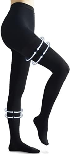 Beister medicinsk kompression strumpbyxor för kvinnor och män, ogenomskinlig stängd tå 20-30 mmHg graderat stöd tight, midja hög kompression cirkulation leggings för åderbråck, ödem, flyg, DVT