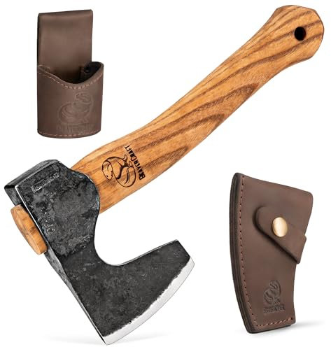 Hacha de Supervivencia BeaverCraft Bushcraft Hacha para tallar Madera AX6 - Hacha de Mano forjada Hachas y hachas para Acampar Hacha para Partir Madera Hacha Forestal para Cortar Madera, hachas