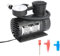 joukares 12V High Efficiency Air Compressor Kit, Low Noise Tire Inflator with Pressure Gauge Electric Tire Inflator Pump for Car, Less Than 300PSI Black