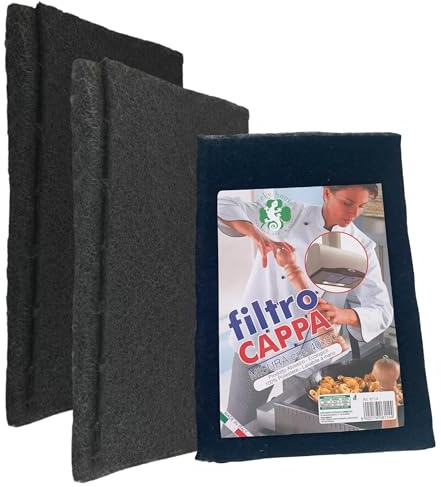AURACASA Filtro Cappa Cucina 40x80 cm – Filtro per Cappa Cucina Universale Ritagliabile, Filtri Cappa Cucina Antigrasso Lavabile a Mano – 2 Pezzi Nero