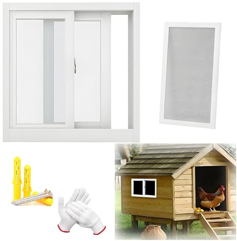 Shed Windows, Basement Window 20 24 27 29 30 31 35 36 40in Aluminum Alloy Sliding Window with Tempered Glass and Screen, Mobile Home Windows Replacement for Bathroom Chicken Coop(White,27X20)