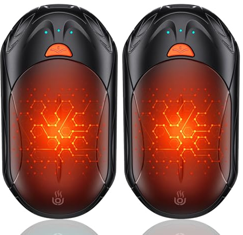Calentador de Manos Recargable 20 Horas de Calefacción, Calienta Manos de Bolsillo Portátil, 6000mAh USB Calentadores de Manos Eléctrico para Camping, Golf y Deportes al Aire Libre, Regalo Navideño